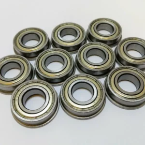 TTB - QTY 10 Flanged 13.75mm Round Ball Bearing (to suit rounded 1/2" hex shaft)