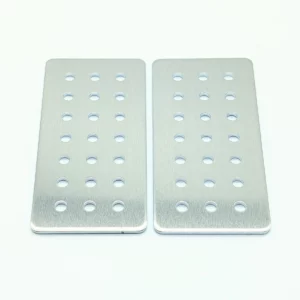 TTB - QTY 2 - Aluminum Grid Pattern Joiner Gussets - 5mm Hole Size