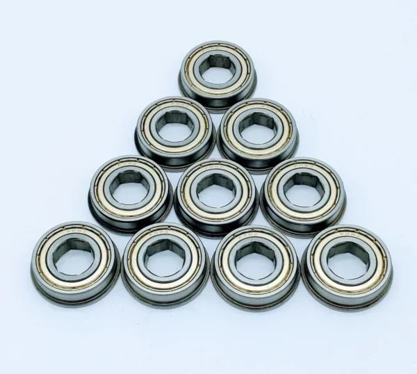 TTB - QTY 10 Flanged 1/2" Hex Ball Bearing